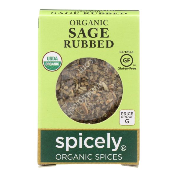 Spicely Organics - Organic Sage - Rubbed - Case Of 6 - 0.1 Oz. Online