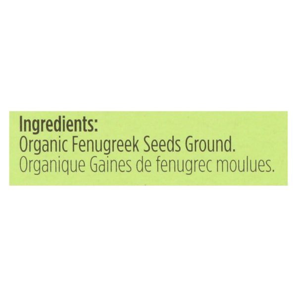 Spicely Organics - Organic Fenugreek - Ground - Case Of 6 - 0.45 Oz. Cheap