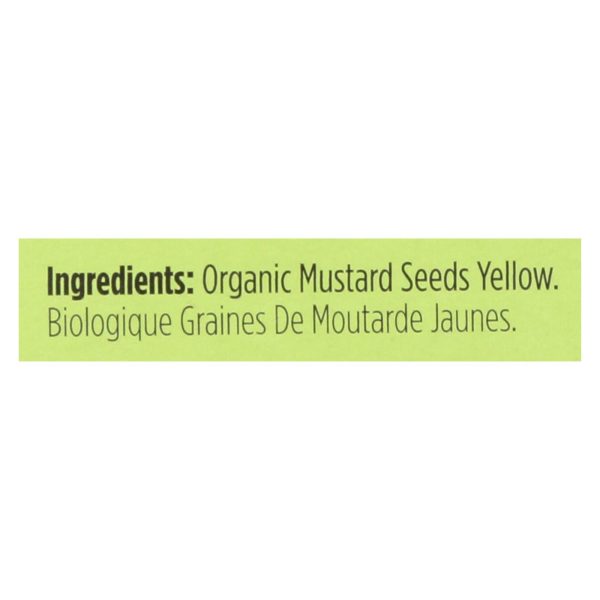 Spicely Organics - Organic Mustard Seed - Yellow - Case Of 6 - 0.45 Oz. Cheap