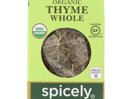 Spicely Organics - Organic Thyme - Case Of 6 - 0.1 Oz. Sale