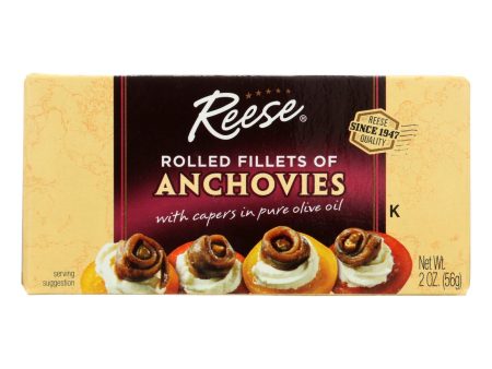 Reese Anchovies - Rolled - Case Of 10 - 2 Oz Hot on Sale