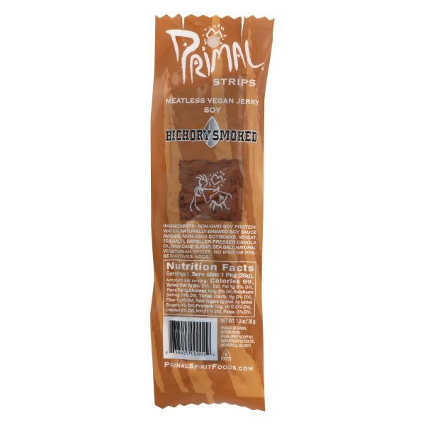 Primal Strips Vegan Jerky - Meatless - Soy - Hickory Smoked - 1 Oz - Case Of 24 Online Hot Sale