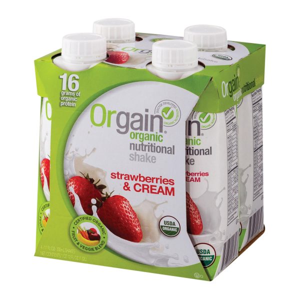 Orgain Nut Shake - Organic - Strawberry & Cream - Case Of 3 - 4 11 Fl Oz Cheap