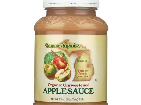 Omena Organics Apple Sauce - Organic - Unsweetend - Case Of 12 - 23 Oz Online