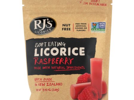 Rj s Licorice Soft Eating Licorice - Raspberry - Case Of 8 - 7.05 Oz on Sale