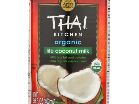 Thai Kitchen Organic Lite Coconut Milk - Case Of 12 - 13.66 Fl Oz. Sale