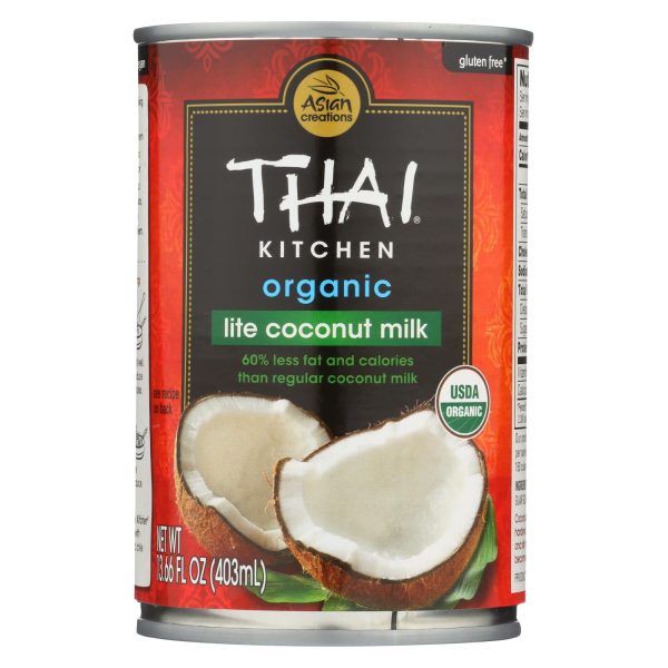 Thai Kitchen Organic Lite Coconut Milk - Case Of 12 - 13.66 Fl Oz. Sale