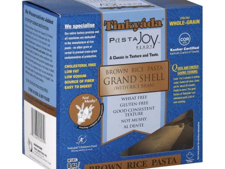 Tinkyada Brown Rice Pasta - Grand Shell - Case Of 12 - 8 Oz on Sale