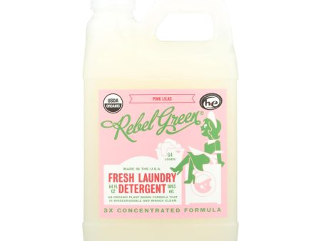 Rebel Green - Fresh Laundry Detergent - Pink Lilac - Case Of 4 - 64 Fl Oz. Online Hot Sale