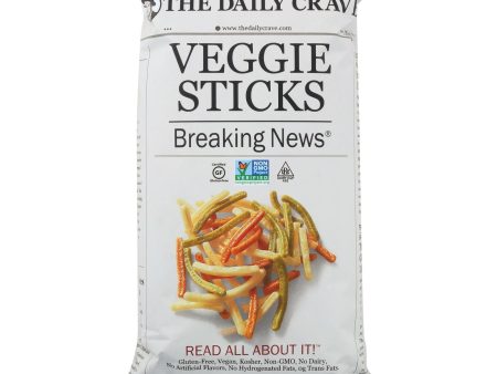 The Daily Crave Veggie Sticks - Potato And Other Vegetable Snack - Case Of 8 - 6 Oz Online now