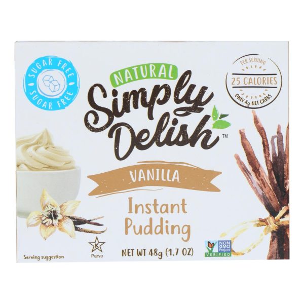 Simply Delish Pudding Mix - Vanilla - Case Of 6 - 1.7 Oz For Sale