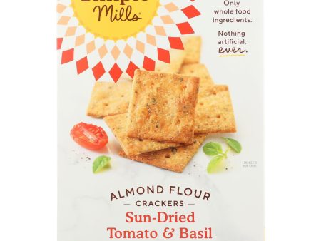 Simple Mills Sun Dried Tomato And Basil Almond Flour Crackers - Case Of 6 - 4.25 Oz. on Sale