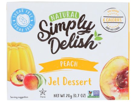 Simply Delish Jel Dessert - Peach - Case Of 6 - 1.6 Oz. Online now