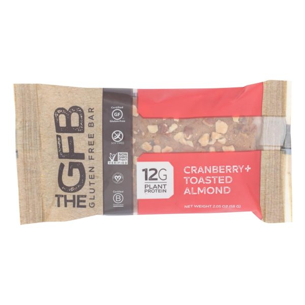 The Gluten Freeb Bar - Cranberry Toasted Almond - Gluten Free - Case Of 12 - 2.05 Oz Cheap