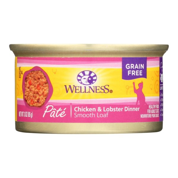 Wellness Pet Products Cat Food - Chicken And Lobster - Case Of 24 - 3 Oz. Fashion