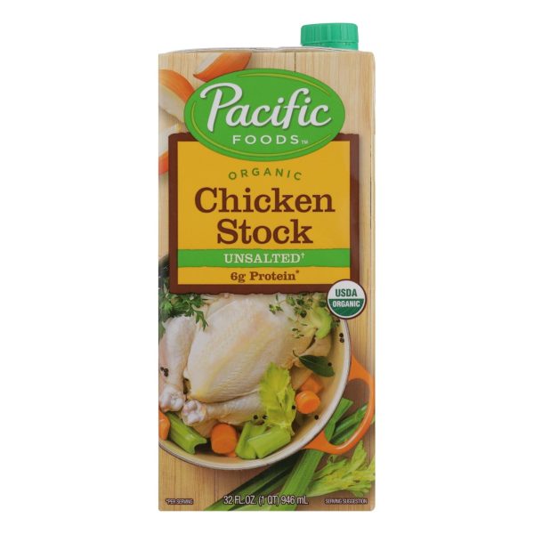 Pacific Natural Foods Simply Stock - Chicken - Case Of 12 - 32 Fl Oz. on Sale