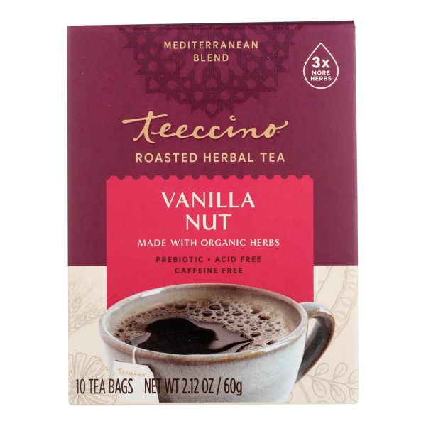 Teeccino Herbal Coffee Vanilla Nut - 10 Tea Bags - Case Of 6 For Cheap