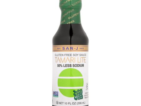 San - J Tamari Soy Sauce - Lite - Case Of 6 - 10 Fl Oz. For Sale