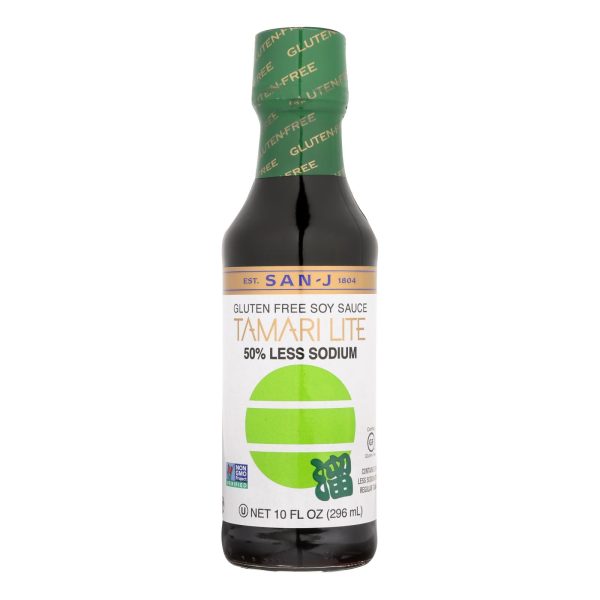 San - J Tamari Soy Sauce - Lite - Case Of 6 - 10 Fl Oz. For Sale