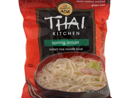 Thai Kitchen Instant Rice Noodle Soup - Spring Onion - Mild - 1.6 Oz - Case Of 6 For Sale