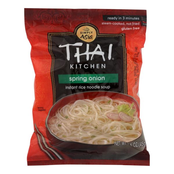 Thai Kitchen Instant Rice Noodle Soup - Spring Onion - Mild - 1.6 Oz - Case Of 6 For Sale