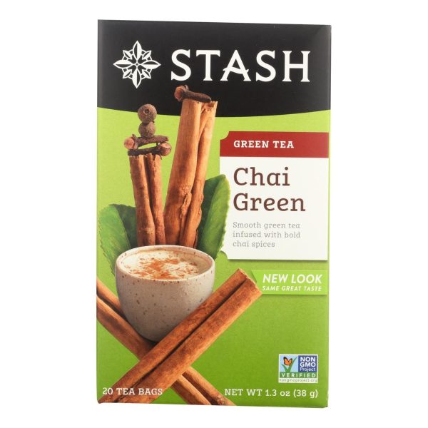 Stash Tea Chai Green Tea - Case Of 6 - 20 Bags Discount