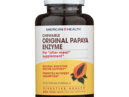 American Health - Original Papaya Enzyme Chewable - 250 Tablets For Discount