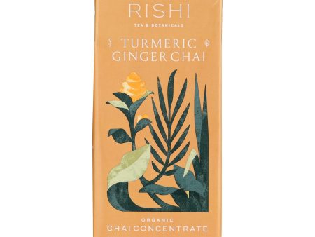 Rishi - Tea Concentrate - Turmeric Ginger Chai - Case Of 12 - 32 Fl Oz. Online Hot Sale