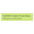 Spicely Organics - Organic Thyme - Case Of 6 - 0.1 Oz. Sale