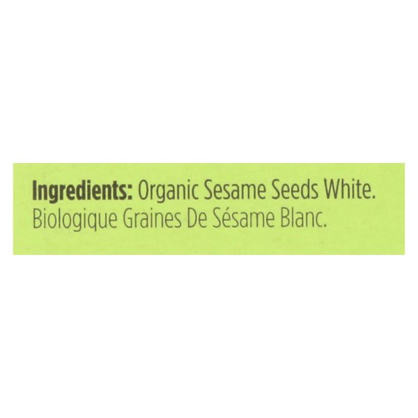 Spicely Organics - Organic Sesame Seed - White - Case Of 6 - 0.45 Oz. For Discount