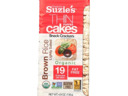 Suzie s Thin Cakes - Brown Rice Lightly Salted - Case Of 12 - 4.9 Oz. Cheap