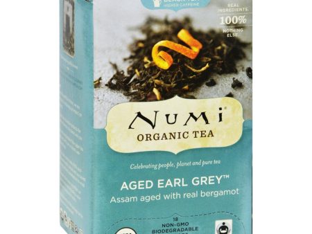 Numi Aged Earl Grey Bergamot Black Tea - 18 Tea Bags - Case Of 6 Cheap