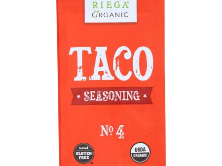 Riega Foods Seasoning - Organic - Taco - No. 4 - .9 Oz - Case Of 8 For Sale