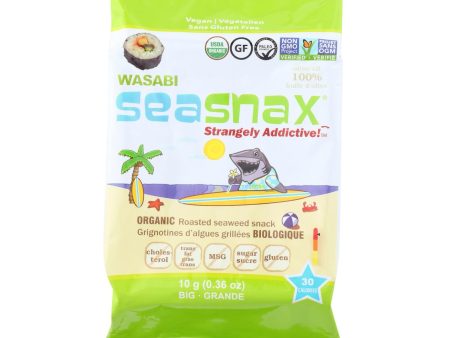 Seasnax Seaweed Snax - Organic - Wasabi - Case Of 12 - .36 Oz Fashion