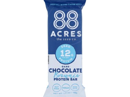 88 Acres - Protein Bar Dark Chocolate Brownie - Case Of 9-1.9 Oz Online