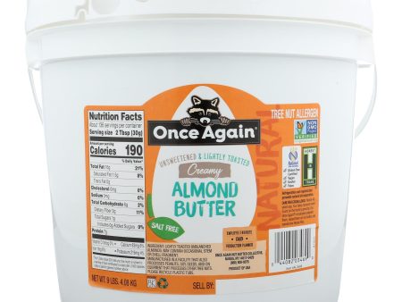 Once Again Natural Butter Smooth Almond - Single Bulk Item - 9lb on Sale