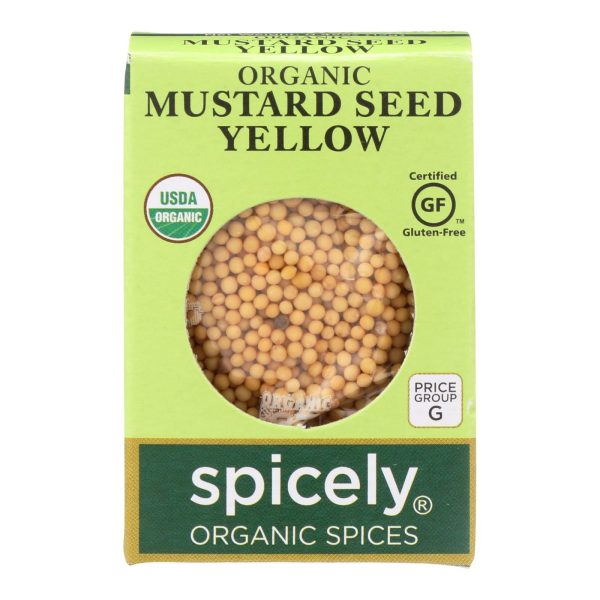 Spicely Organics - Organic Mustard Seed - Yellow - Case Of 6 - 0.45 Oz. Cheap