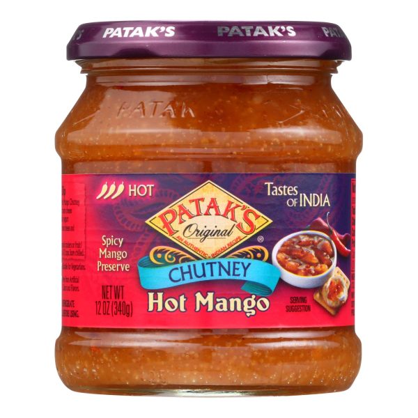 Pataks Chutney - Hot Mango - Hot - 12 Oz - Case Of 6 Online