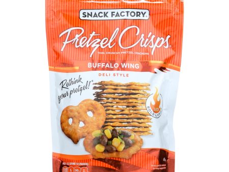 Pretzel Crisp Buffalo Wing Thin, Crunchy Pretzel Crackers - Case Of 12 - 7.2 Oz Online Hot Sale