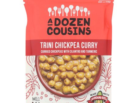 A Dozen Cousins - Ready To Eat Beans - Trini Chickpea Curry - Case Of 6 - 10 Oz. Discount