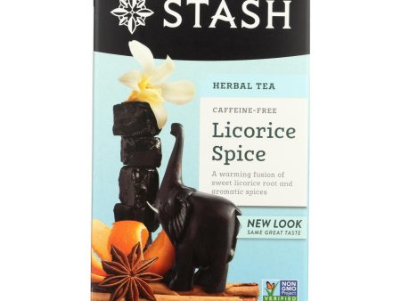 Stash Tea Company Premium Licorice Spice Herbal Tea - Caffeine Free - Case Of 6 - 20 Bags Fashion