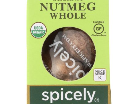 Spicely Organics - Organic Nutmeg - Whole - Case Of 6 - 0.1 Oz. Online Sale