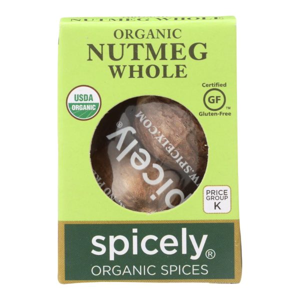 Spicely Organics - Organic Nutmeg - Whole - Case Of 6 - 0.1 Oz. Online Sale