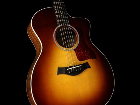 Used Taylor 214ce Deluxe Grand Auditorium Acoustic Guitar Sunburst Fashion