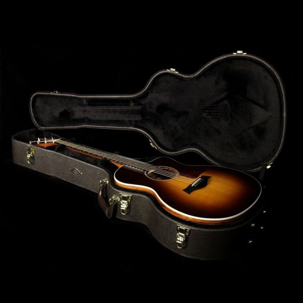 Used Taylor 214ce Deluxe Grand Auditorium Acoustic Guitar Sunburst Fashion