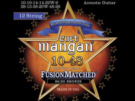 Curt Mangan Fusion Matched 80 20 Bronze 12-String Acoustic Strings (10-48) Online Sale