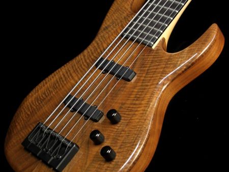 Used 2006 Carvin LB76W Walnut Passive Six String Electric Bass Natural For Sale