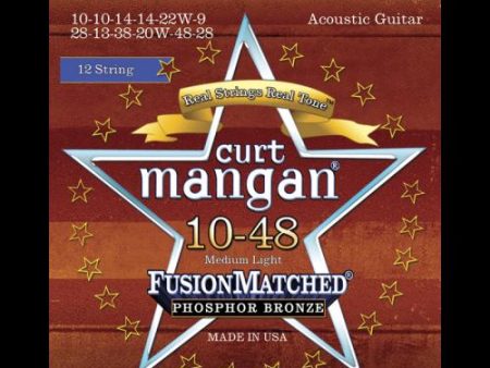 Curt Mangan Fusion Matched Phosphor Bronze 12-String Acoustic Strings (10-48) Cheap